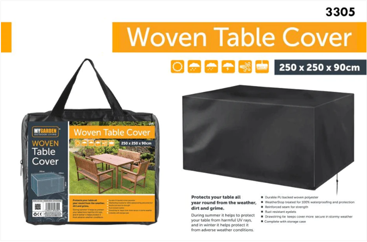 Garden Square Table Cover 250cm 250cm 90cm