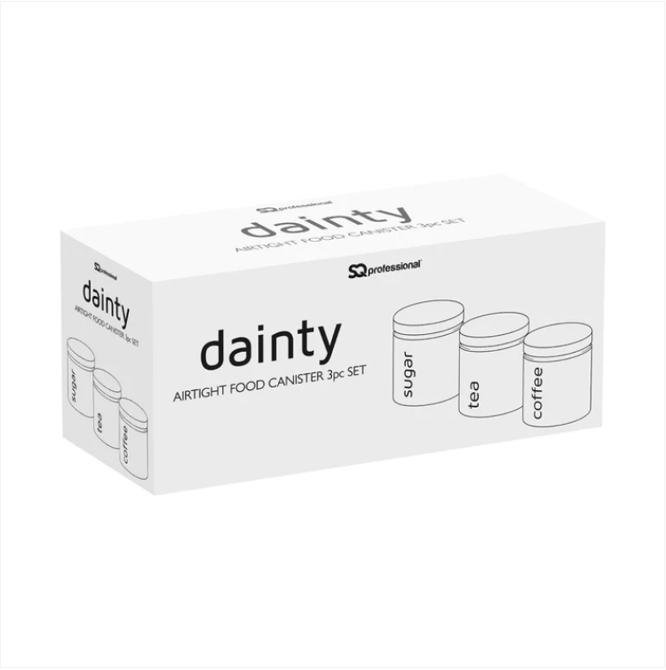 Gems Airtight Food Canister Set 3 Piece Set Chantilly 10 x 12 cm