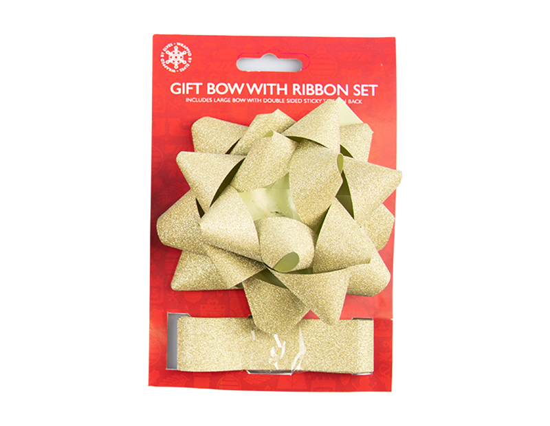 Gift Bow With Ribbon Set