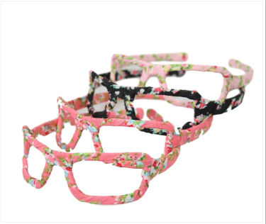 Girls Fancy Fabric Stylish Hair Head Band Glasses Design Assorted Colours