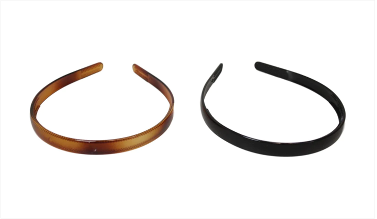 Girls Fancy Stylish Hair Head Band Braided Design 1.3cm Pack of 2 Assorted Colours