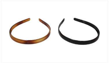 Girls Fancy Stylish Hair Head Band Plain Design 1.3cm Pack of 2 Assorted Colours