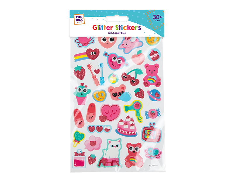 Girls Googly Eyes Glitter Stickers