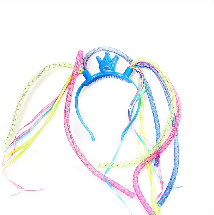 Girls Hair Piece Light Up Dress Up Headband Pink / Blue