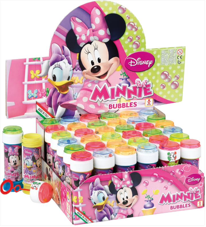 Girls Minnie Mouse Bubble Tubs Indoor Outdoor Blowing Fun 60ml