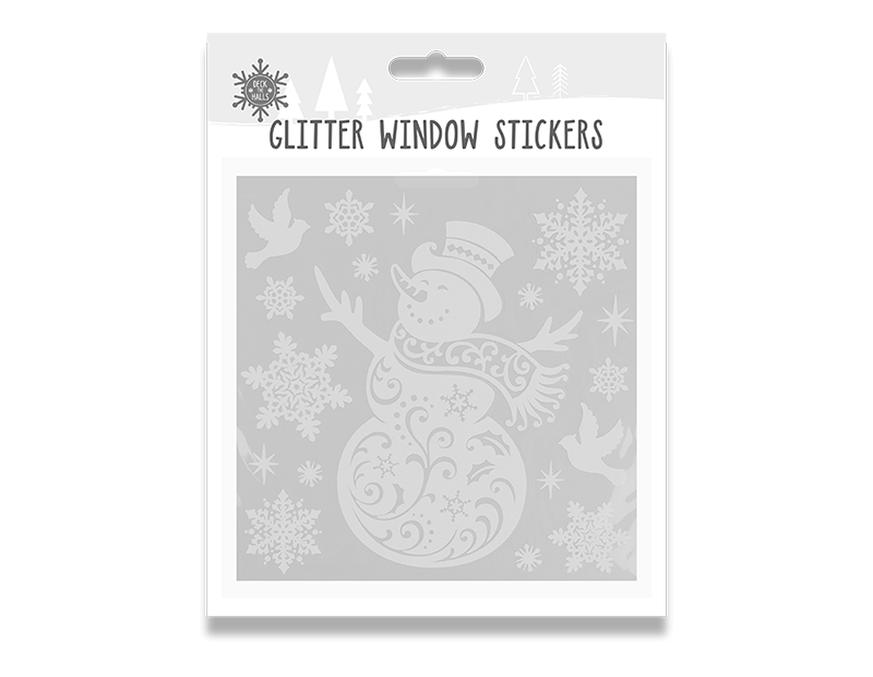 Glitter Christmas Window Stickers