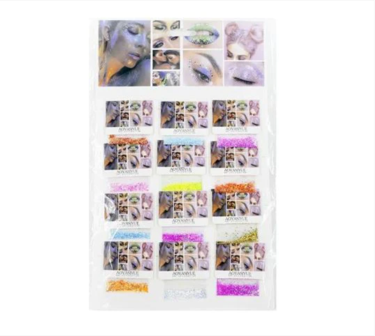 Glitter Joy Face and Body Glitter Embellishments 1 Sheet Assorted Colours