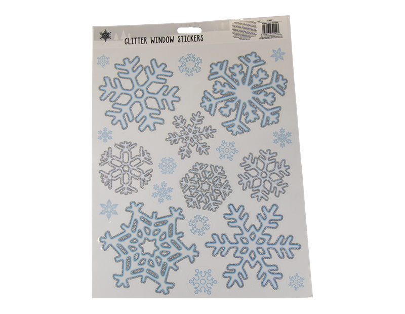 Glitter Snowflake Window Stickers