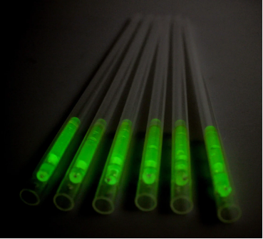 Glow In The Dark Drinking Straw Pack of 6 Green