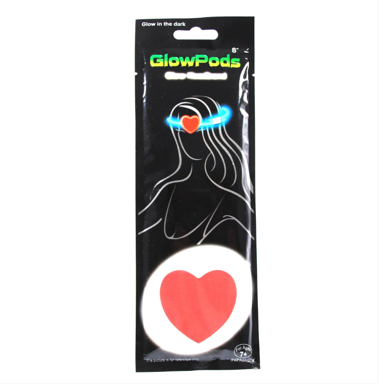 Glow Pods Glowing Neon Girls Ladies Party Headband Heart Shape
