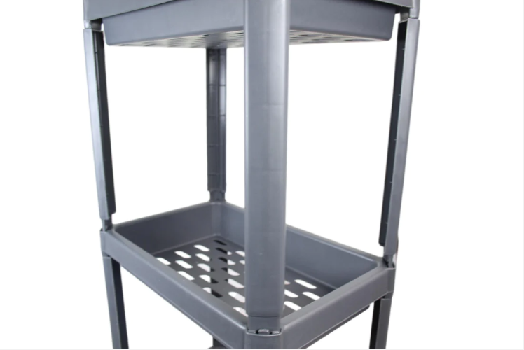 Grey 3 Tier Storage Racks/Shelves Organizer Ideal For Kitchen And Bathrooms 70x35.5cm 1215g