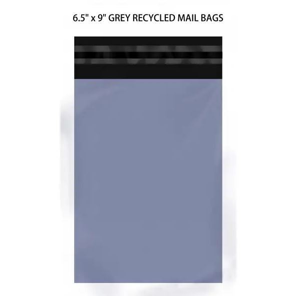 100 x 6.5" x 9" Grey Recycled Mail Bags