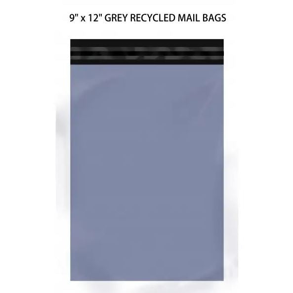 100 x 9" x 12" Grey Recycled Mail Bags