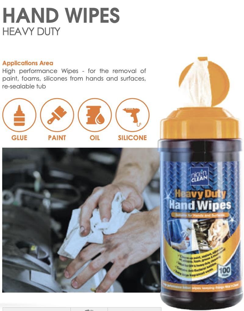 HEAVY DUTY ANTI BACTERIAL HAND WIPES (100s)