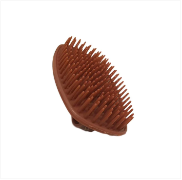 Hair Brush Plastic Comfortable Grooming Brown Hair Brush 10cm