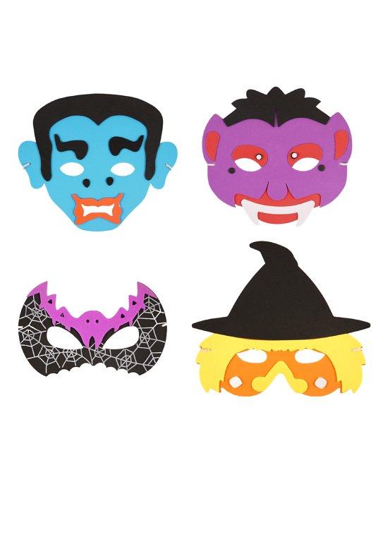 Halloween EVA Foam Colourful Masks with Elasticated Band Assorted Designs