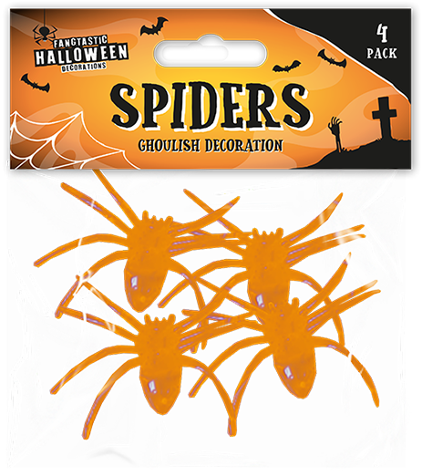 Halloween Spiders - 4 Pack