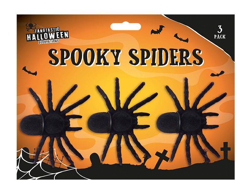 Halloween Spooky Spiders - 3 Pack