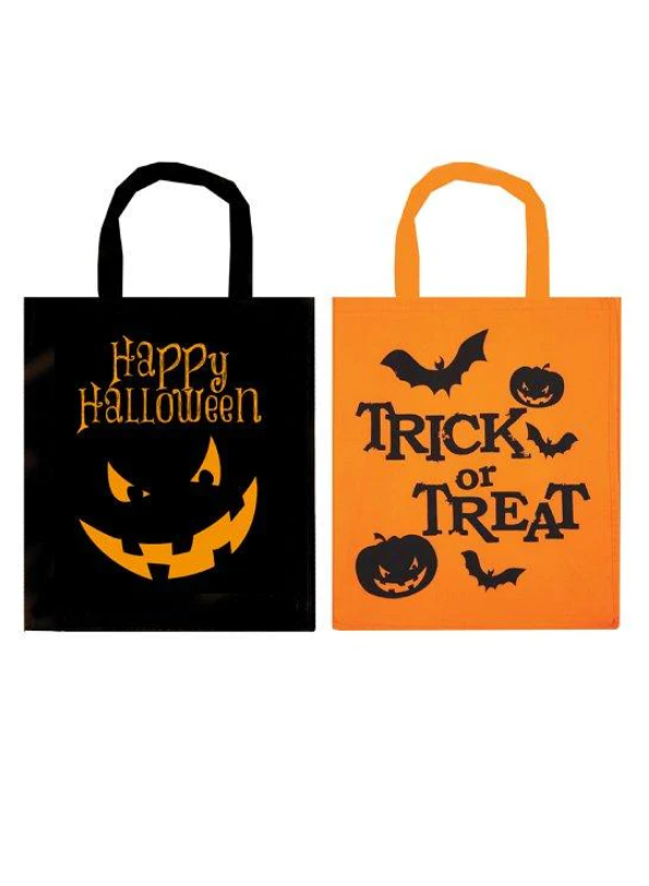 Halloween Treat Bags Ideal For Trick-Or-Treaters 28cm x 34cm Assorted Designs