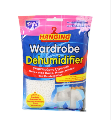 Hanging Wardrobe Cupboard Dehumidifier Bags Stops Damp Mould Moisture 210g