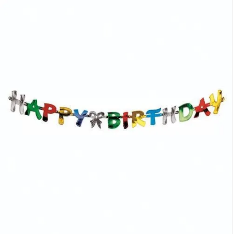 Happy Birthday Cut Out Letters Banner 1.4m