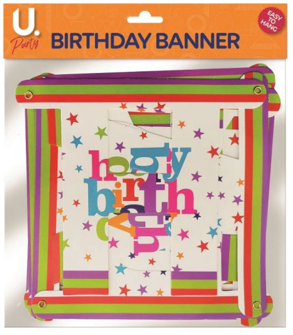 Happy Birthday Lettered Bunting Banner Garland Birthday Decor