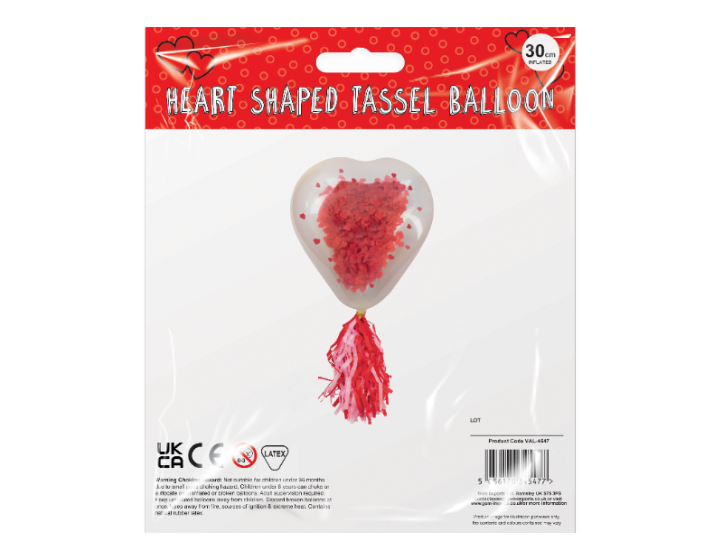 Heart-Shaped Tassel Balloon