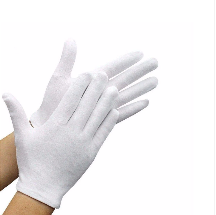 Heavy Duty Cotton Working Gloves One Size White