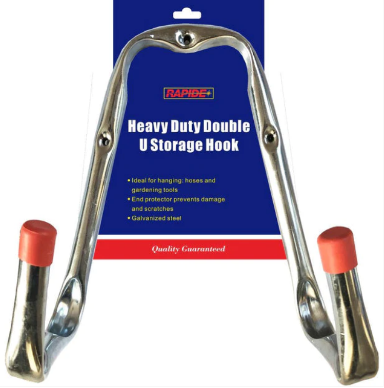 Heavy Duty Double U Storage Hook Galvanised Steel 25cm