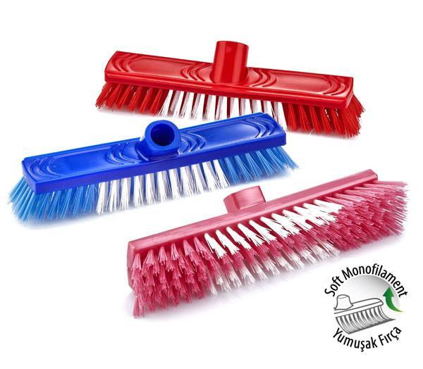 High Quality Brush Head Broom Plastic 3 Colours