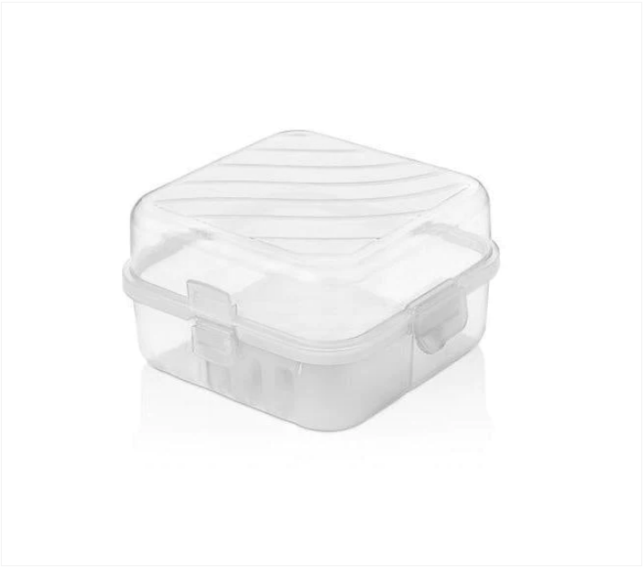Hobby Magic Plastic Clear Lunch Box Food Container Storage Square Tub