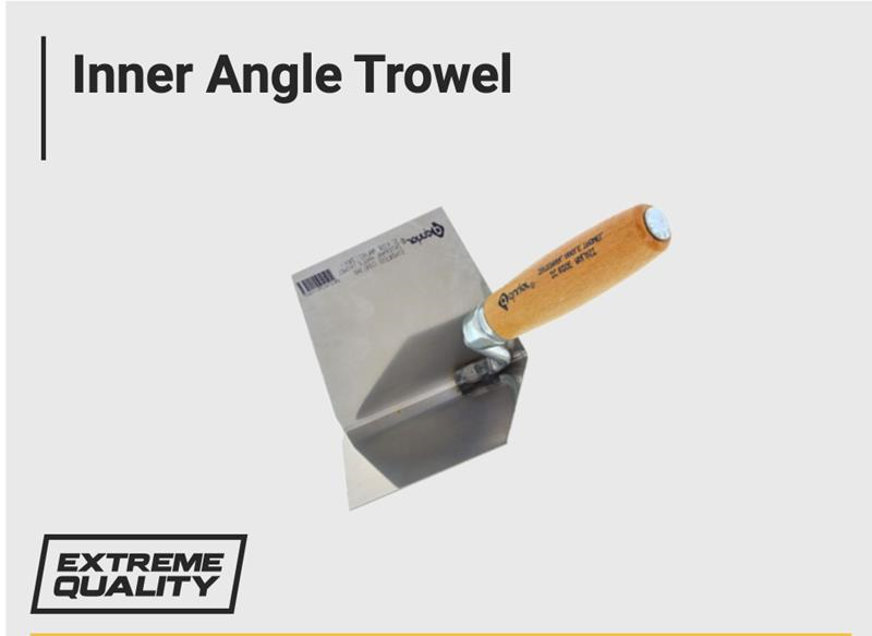 INNER ANGLE TROWEL WOODEN HANDLE - 14 CM