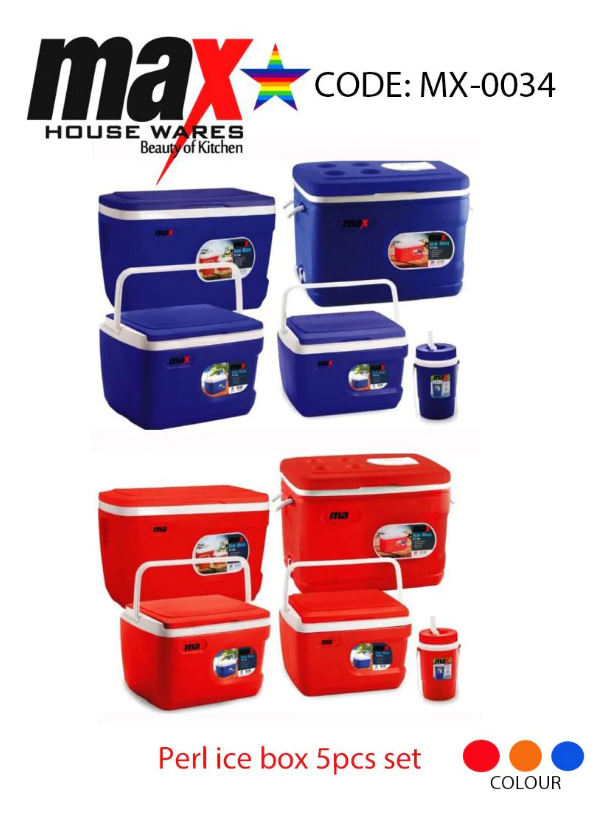 Ice Cooler Box Set of 5 Pieces (1L, 5.5L, 14L, 31L, 61L) Assorted Colours