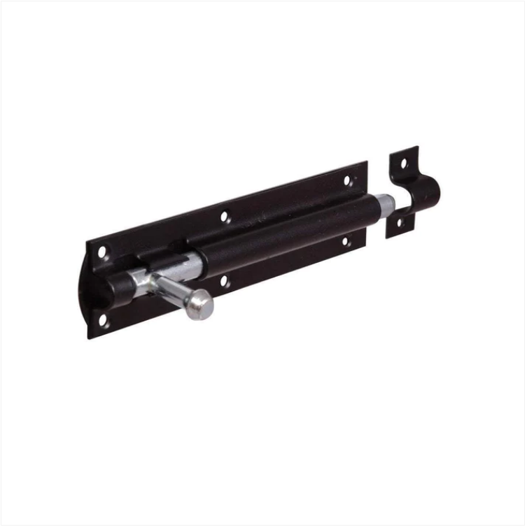 Iron Work 6'' Tower Bolt Black 1 Pack