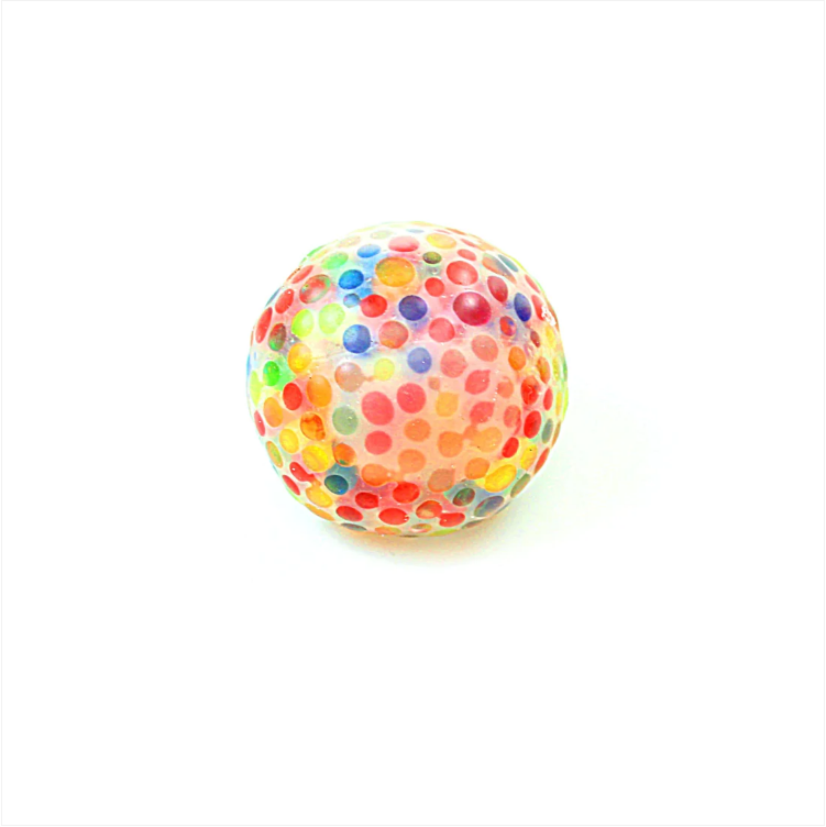Jelly Bead Squeezy Mesh Ball Anti Stress Relief Spalt Kids Fun Party Filler Ball