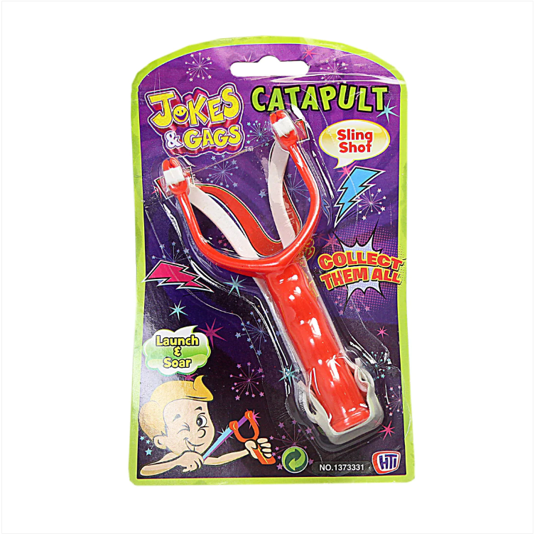 Jokes & Gags Fun Kids Catapult Slingshot In Red And Blue