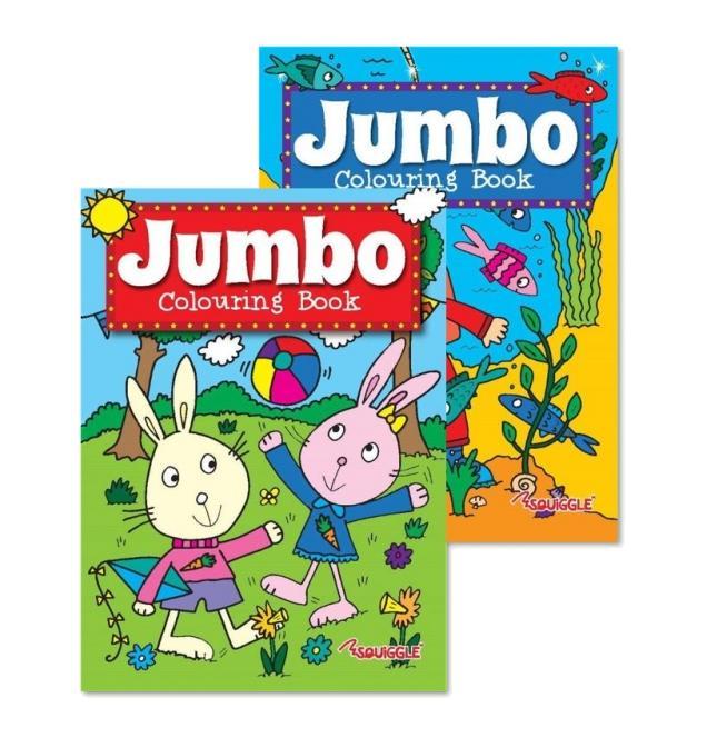 Jumbo Fun Home Activity Colouring Book Assorted Designs Fun Colouring Book
