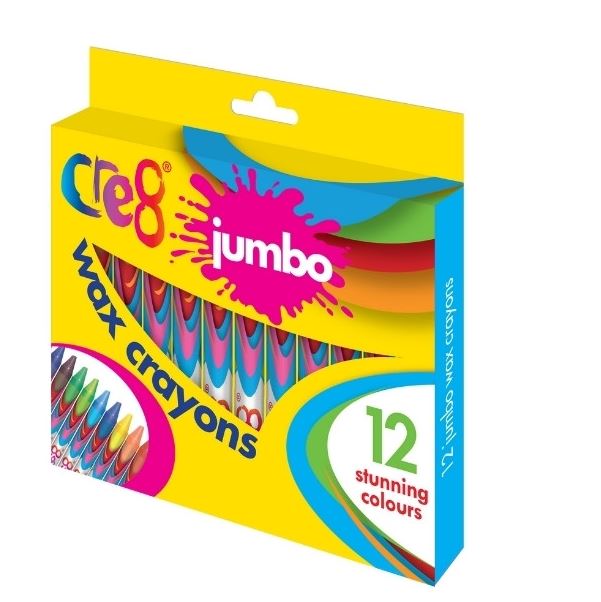 Jumbo Wax Crayons, 12pk