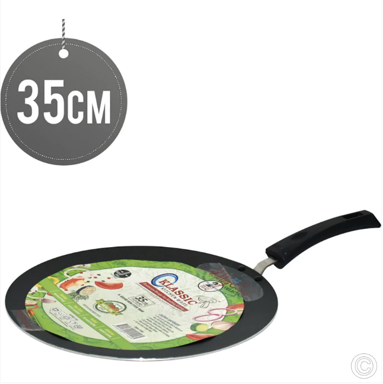 KLASSIC Non Stick Aluminium Tawa/Pan 35cm 3.5mm Kitchen Home