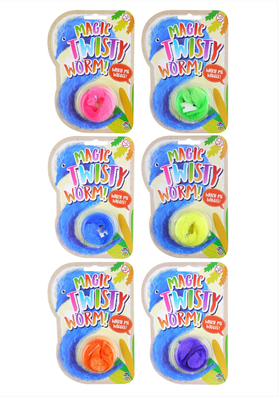Kids Trick Magic Twisty Worm Children's Party Bag Filler Toy 20cm