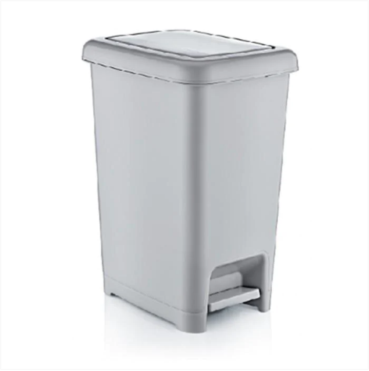 Kitchen Bathroom Slim Pedal Dustbin Foot Pedal Home Rubbish Bin 10 Litre