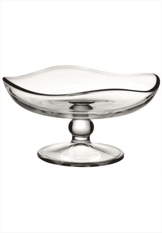 Kitchen Dining PB Toscana Footed Round Server Clear Glass Service Bowl