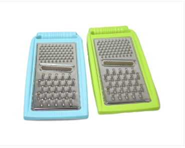 Kitchen Grater Food Prep Fruit Veg Tool With Plastic Rim and Handle 21cm x 11cm