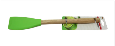 Kitchen Silicone Scraper Spatula Wooden Handle 33 cm Assorted Colours