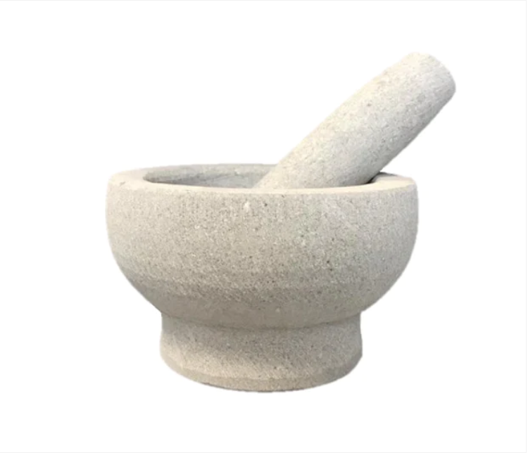 Kitchen Spice Grinding Stone Mortar and Pestle Set 14.5 x 9 cm