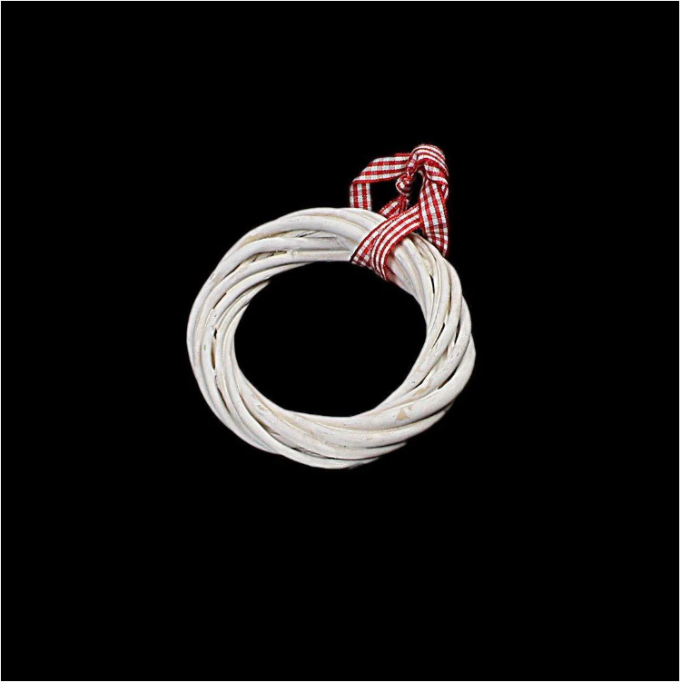 Large Straw Wooden Circle Shaped Hanging Garland Home Decor 28cm