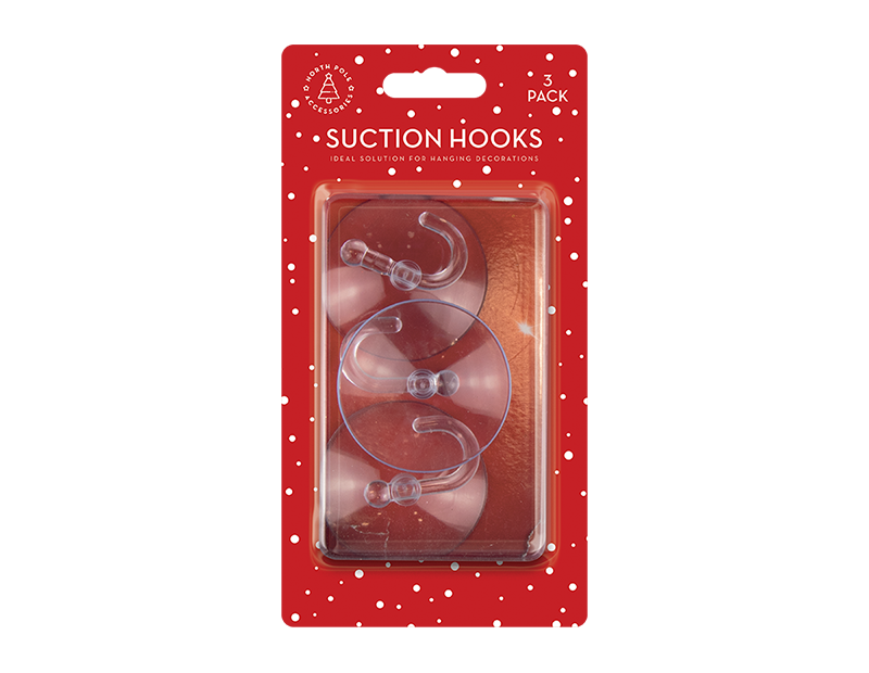 Large Suction Hooks 6cm 3pk