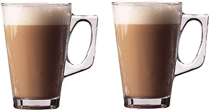 Latte Drinking Glasses 240ml Pack of 2