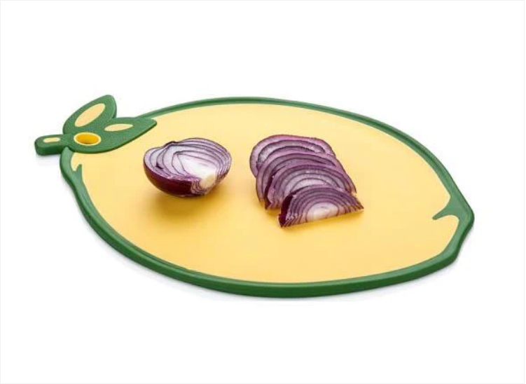 Lemon Yellow Non-Slip Fruit And Vegetable Chopping Board 34cm x 24cm x 1cm