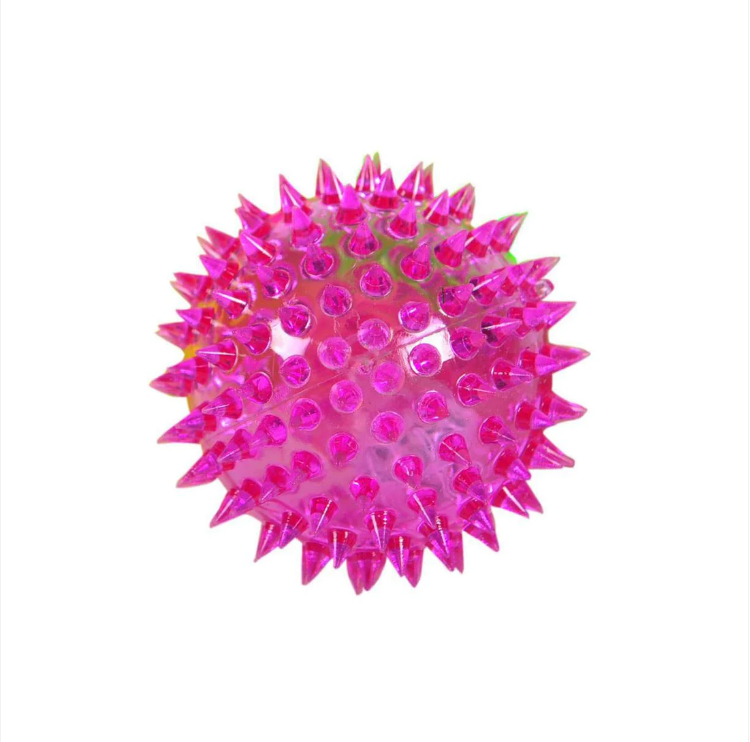 Light Up Spikey LED Ball for Pets Dog / Cat Flashing Assorted Colours